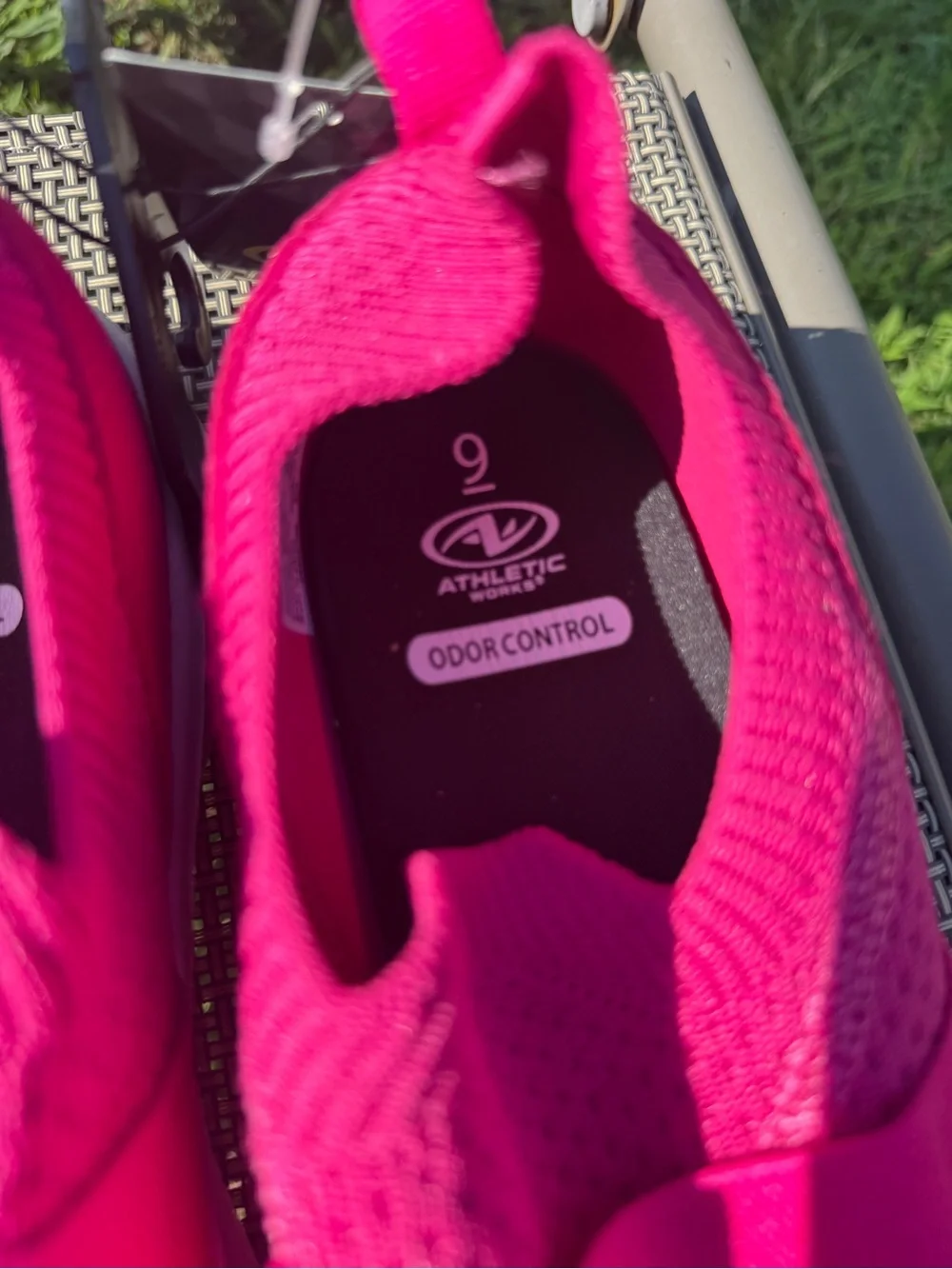 Athletic Works Woman’s  Memory Foam Slip-On Sneakers - Pink (price for 1 pair)